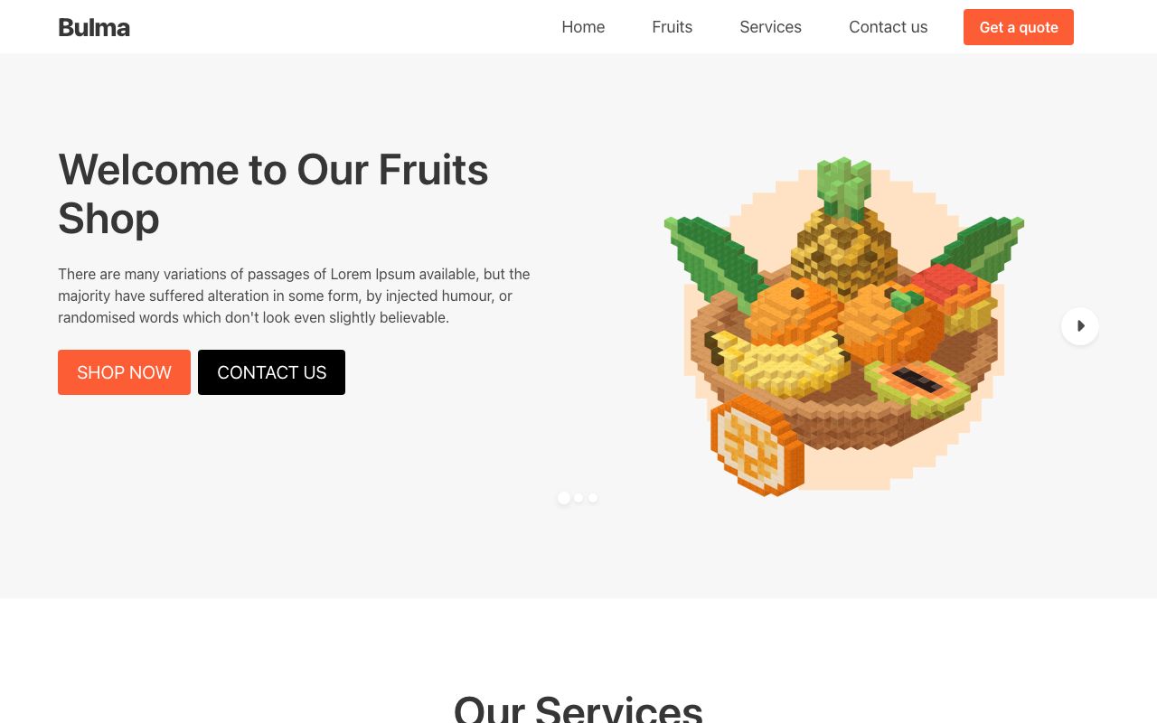 Screenshot of the Tropico template